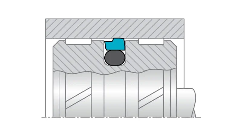 泛塞封沟槽示意图